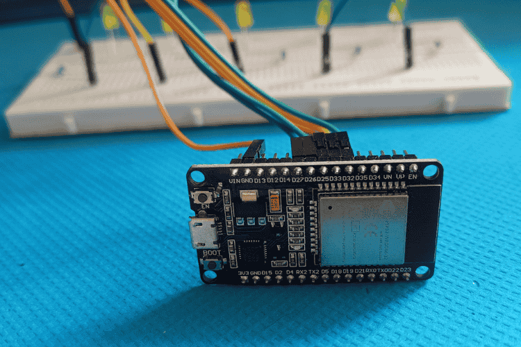 Connection ESP32 Gesture Controlled  LED System