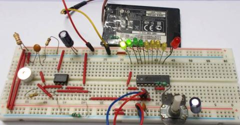 LED VU Meter using LM3914