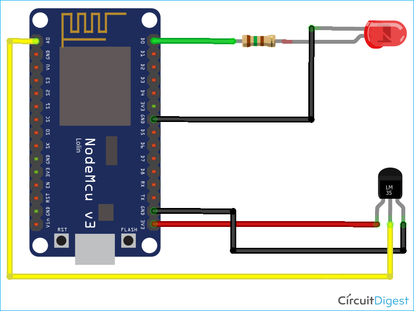 AJAX based Webserver Circuit Diagram