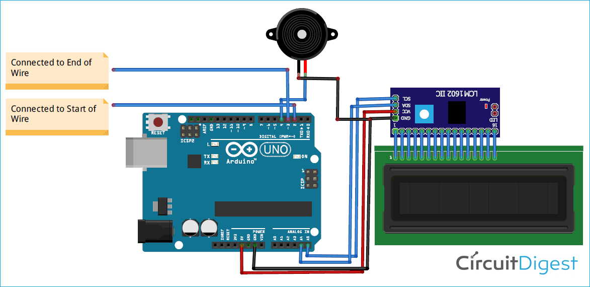 Arduino Buzz Wire Game Circuit Diagram