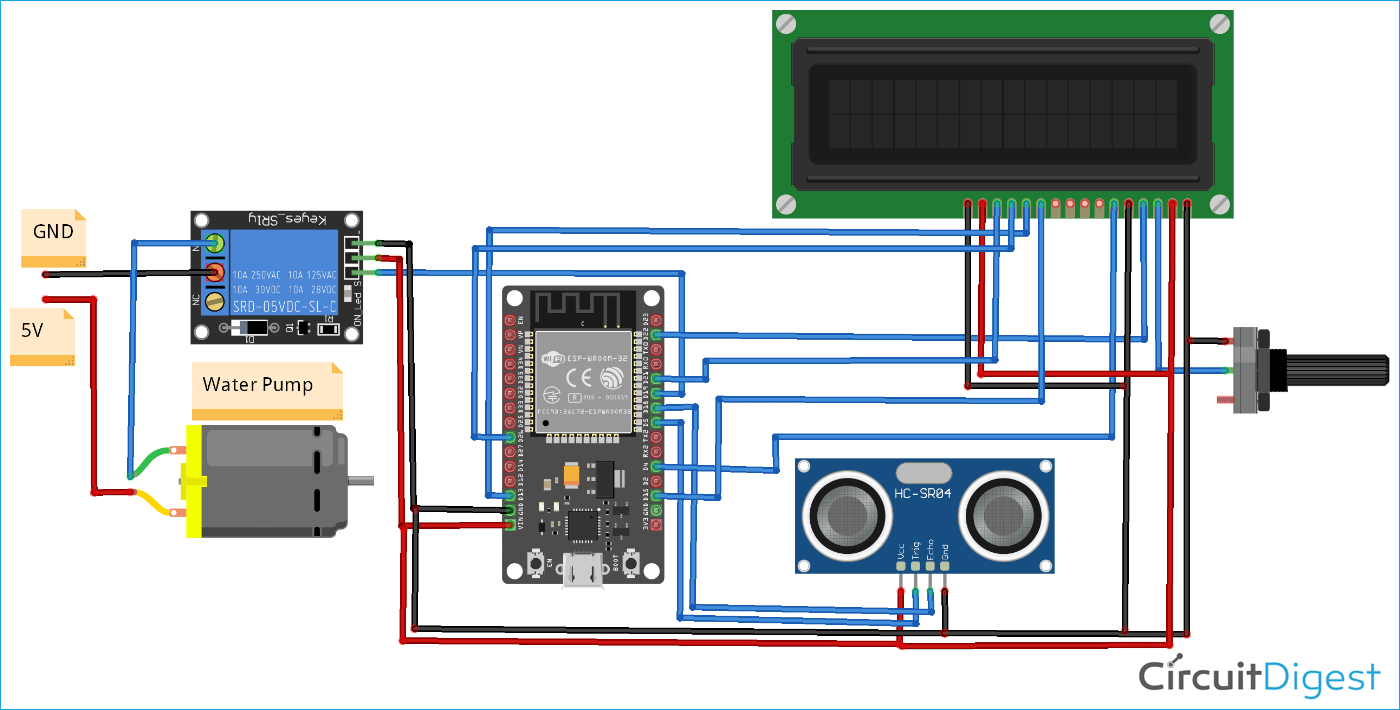 COVID19 Tracker and Hand Sanitizer Machine Circuit Diagram