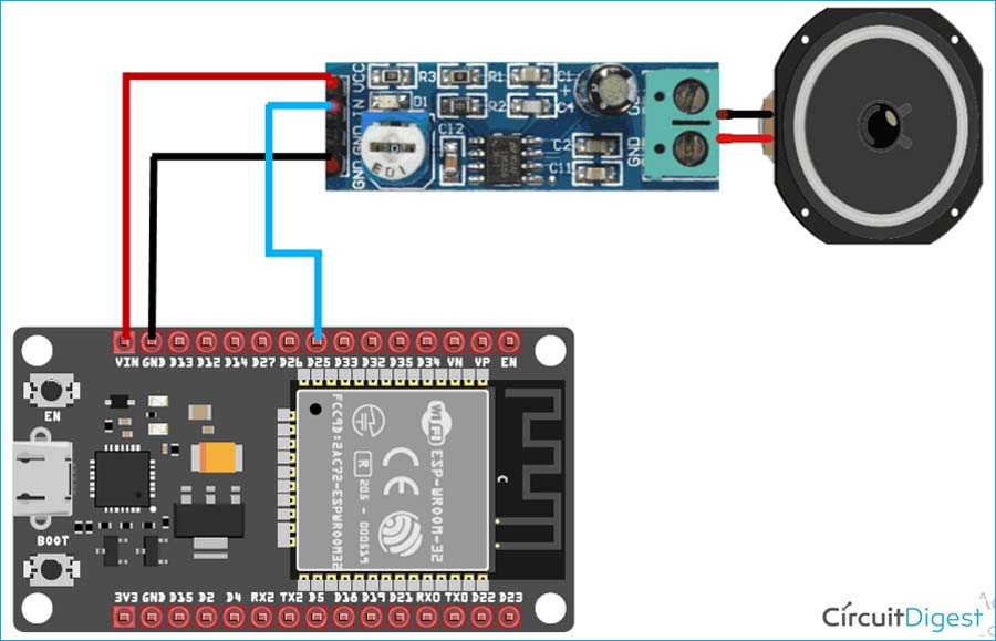 ESP32 Audio Player Circuit Diagram