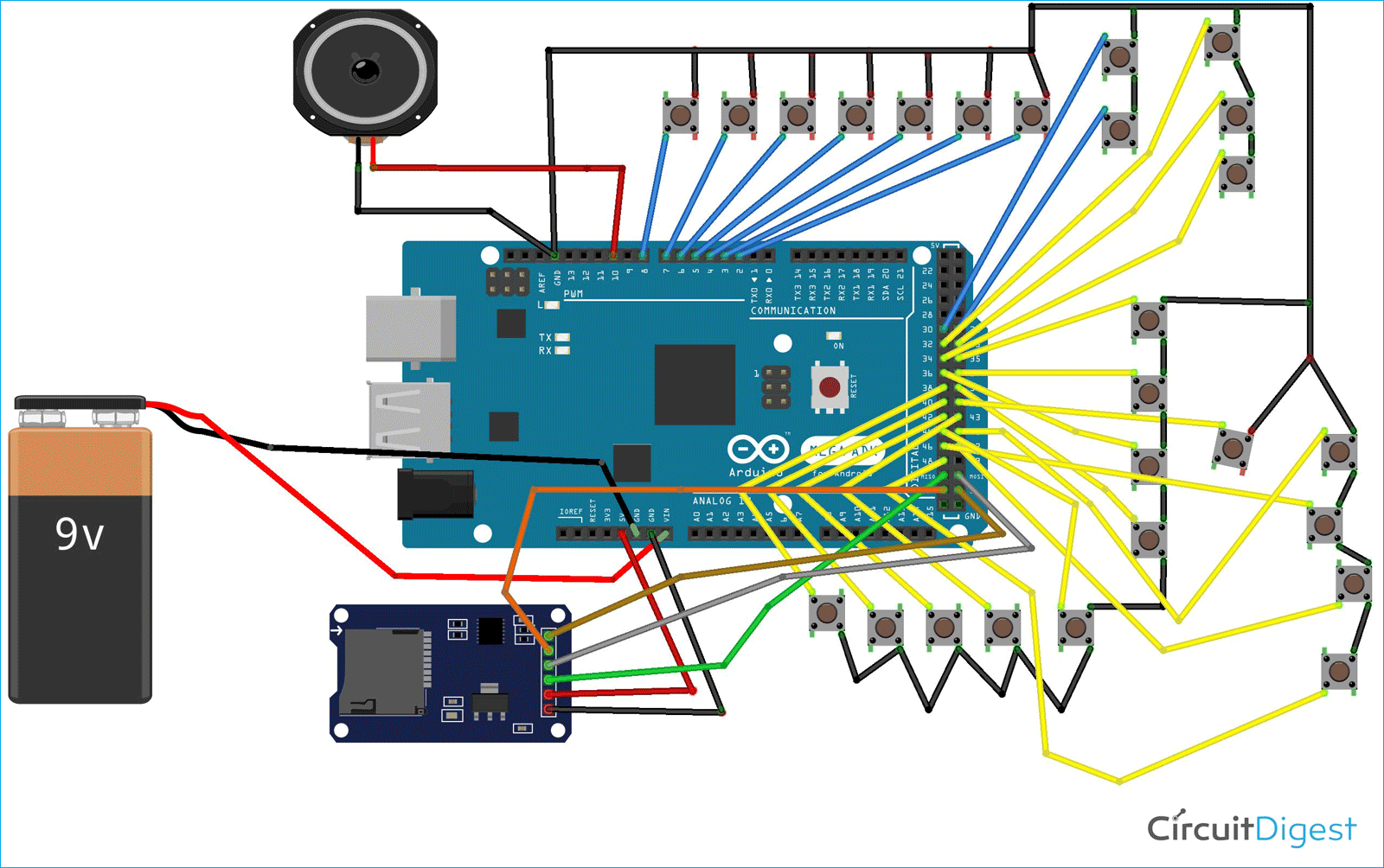 STEM based Educational Keyboard Circuit Diagram