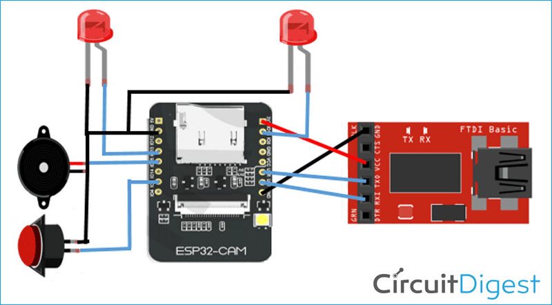 Smart Wi-Fi Video Doorbell Circuit Diagram