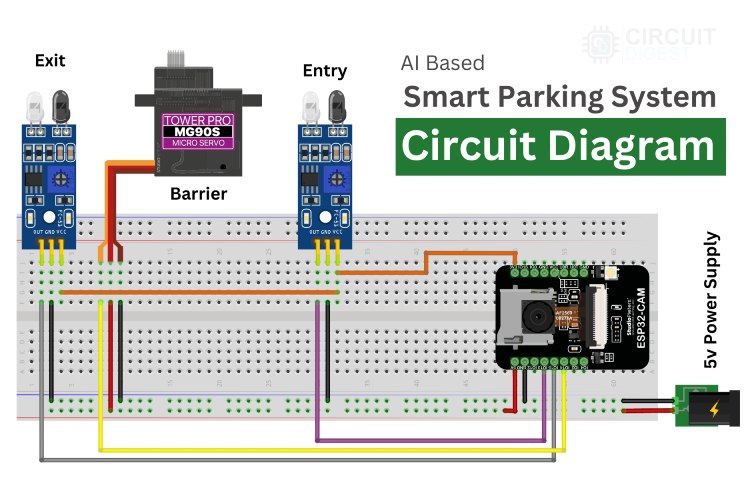 AI Based Smart Parking System Circuit Diagram