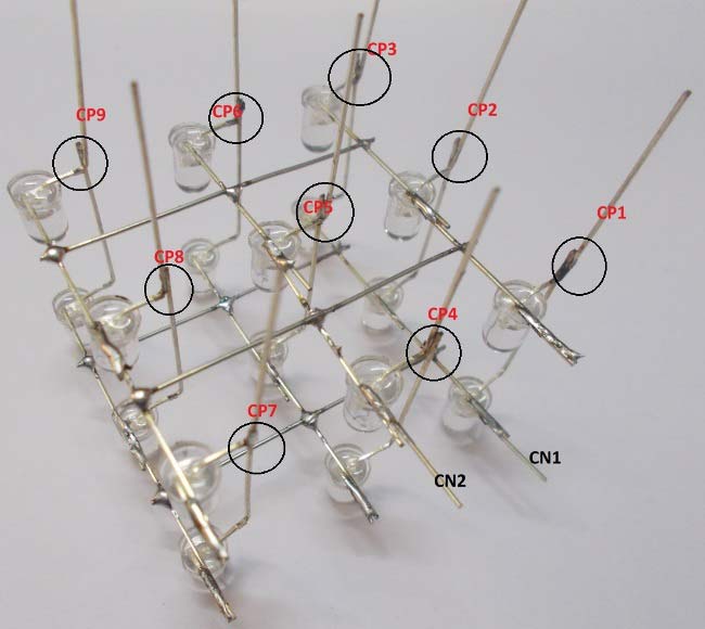 3X3X3 LED Cube two layers