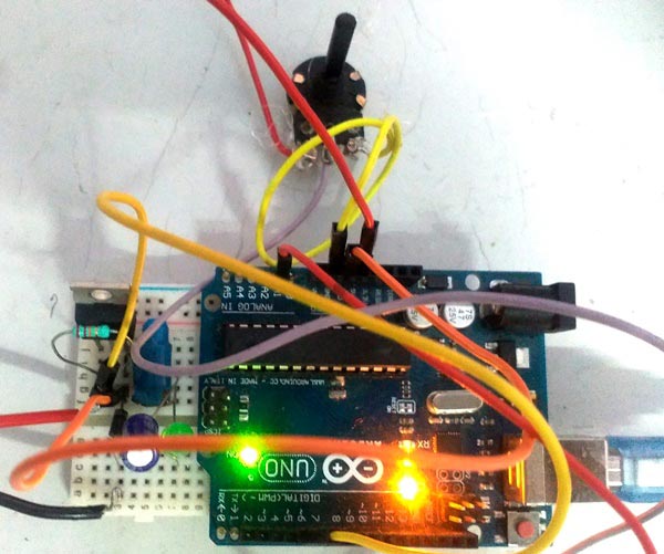 Buck Converter circuit stepping down DC voltage