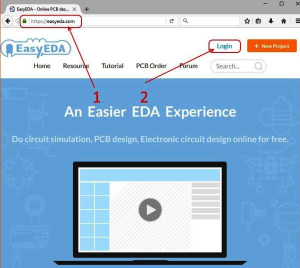EasyEDA-Login