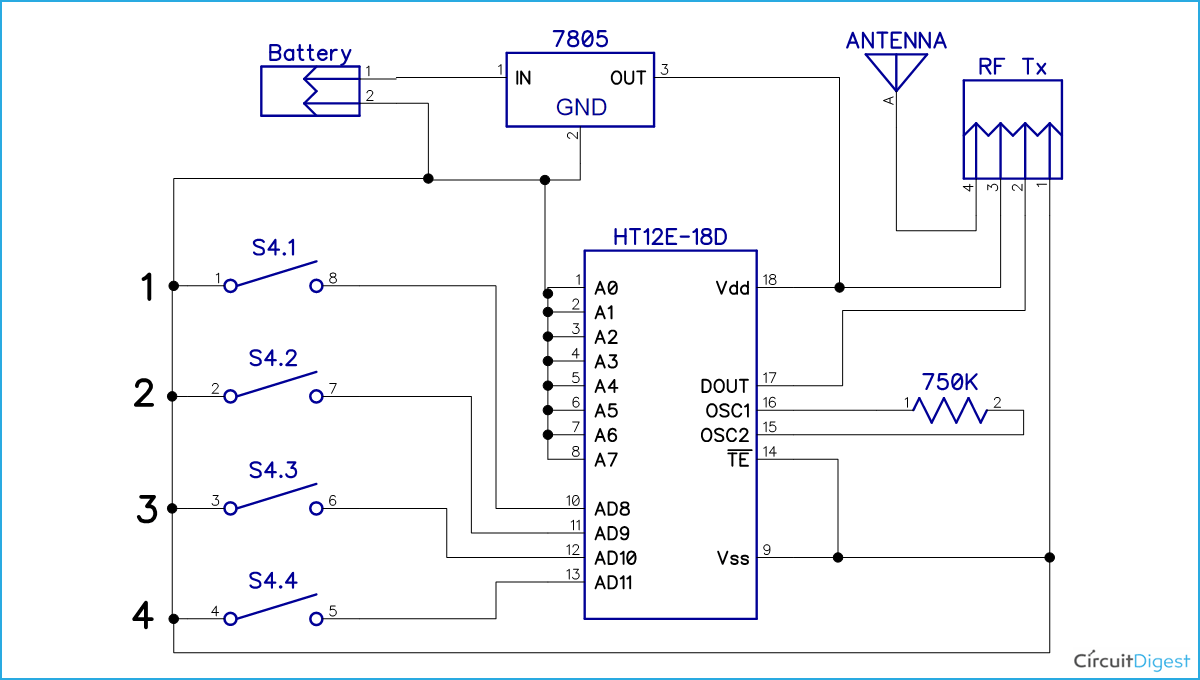 RF Transmitter Circuit Diagram