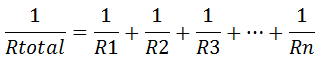 Resistance in Parallel Formulae