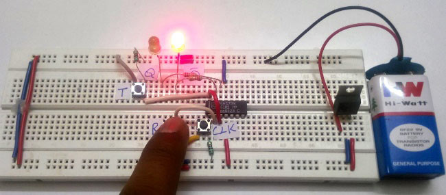 T flip-flop working state Clock low T-0,R-1, no change