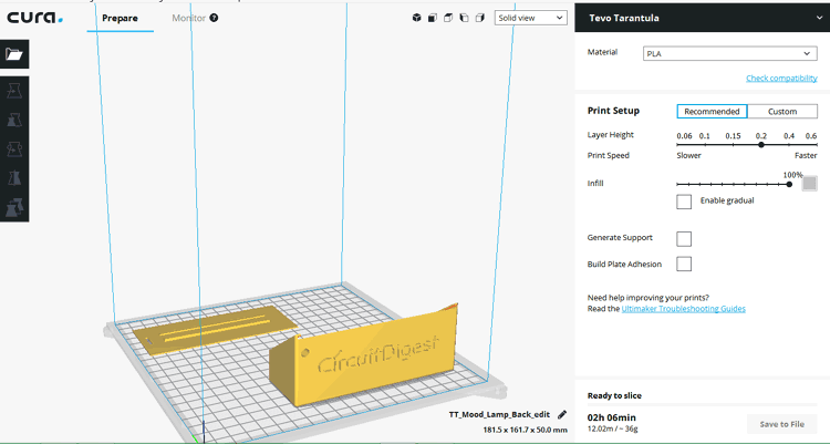 3D Printing the Enclosure for Arduino Mood Light