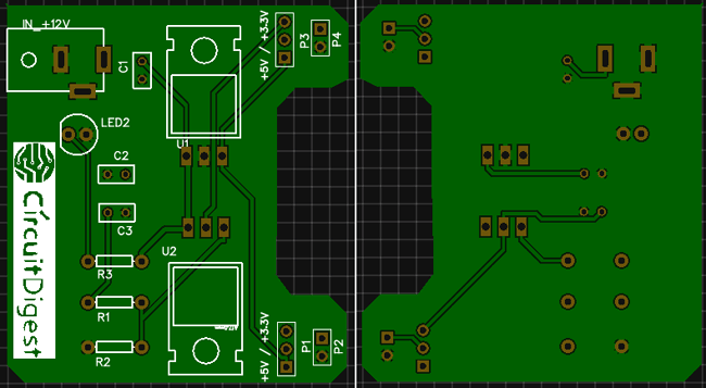 After Fabrication Photoview of PCB in EasyEDA