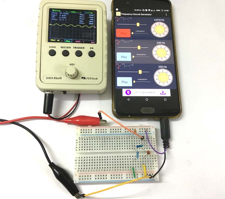 Band Pass Filter circuit in action