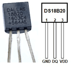 DS18B20 Pinout