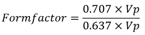 Form Factor formula