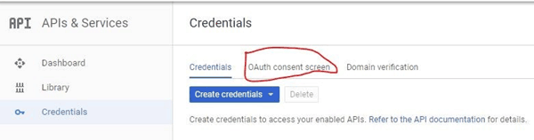 OAuth consent screen