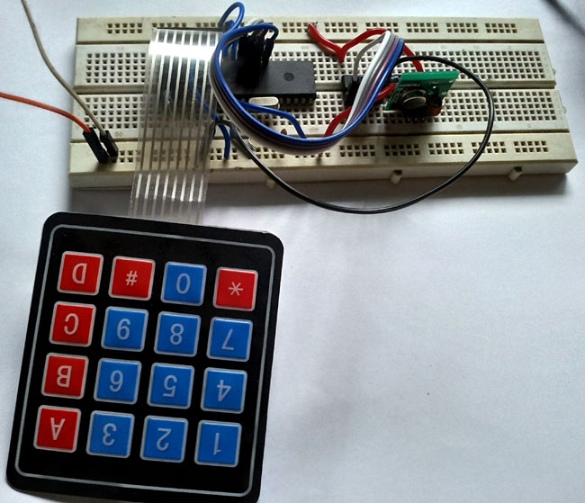 PIC to PIC Communication Transmitter side Circuit Hardware