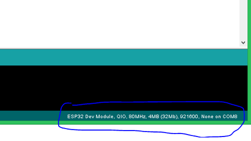 Select the Port to which your ESP is connected