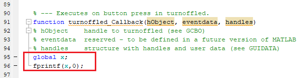 Serial Command to turn OFF LED using MATLAB