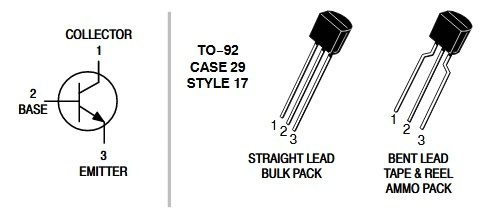 Transistor PN2222A Pinout