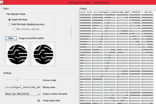 bitmap encoder for nokia-5110 graphical lcd display