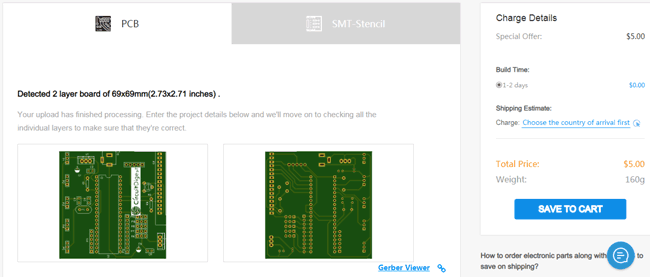 Calculate PCB Cost for Robotic Arm Control using PIC Microcontroller