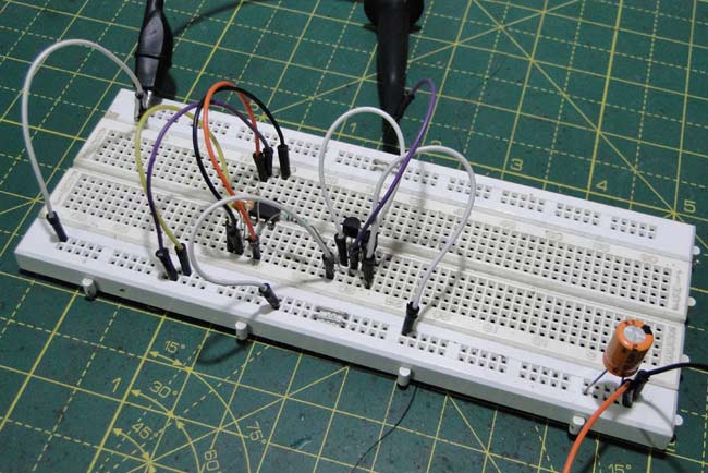 Circuit Hardware for Capacitor ESR Meter using 555 Timer