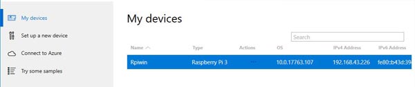 Connect with Raspberry Pi using IoT Dashboard on Computer