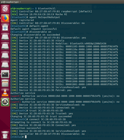 Pairing Bluetooth Device with Raspberry Pi