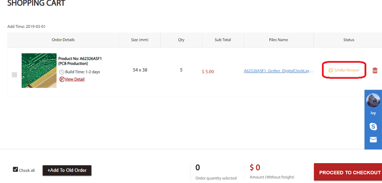 Review Gerber File of Ordering PCB using PCBGoGo