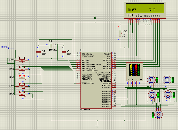 Simulation for Robotic Arm Control using PIC Microcontroller