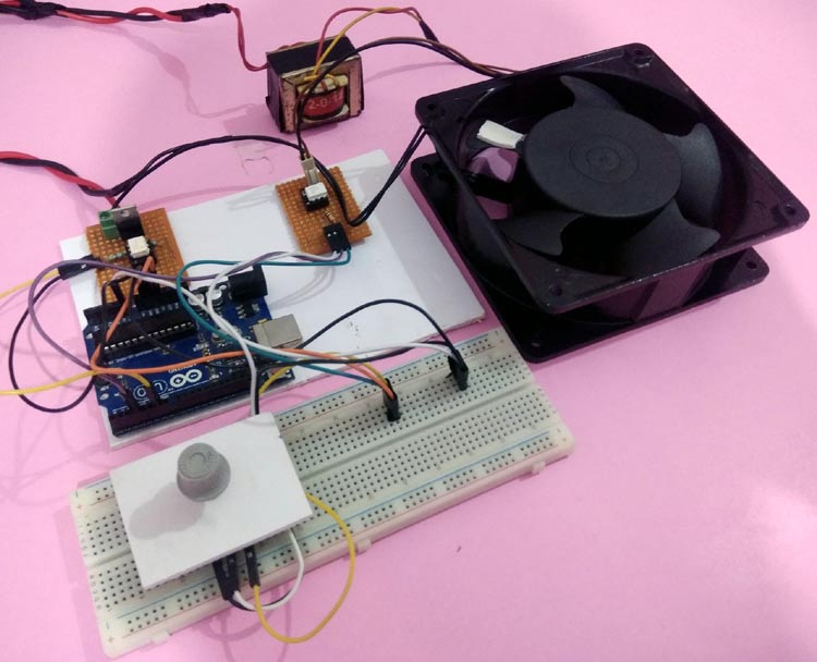 AC Fan Speed Control using Arduino and TRIAC