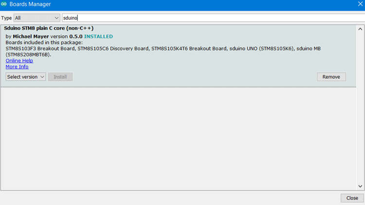 Arduino IDE Board Manager