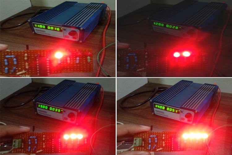 Battery Level Indicator using Op Amp