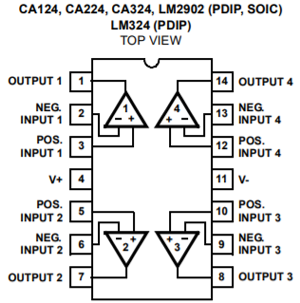 LM324 IC Pinout