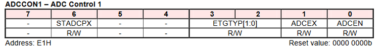 ADCCON1 Peripheral in N76E003