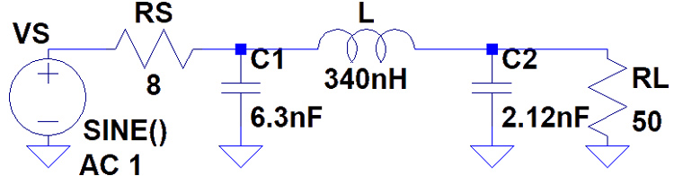 Resulting PI Filter Circuit