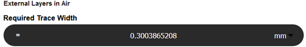 Trace Width Output