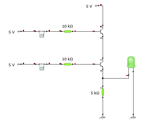 Schematic Diagram When A=1 and B=1