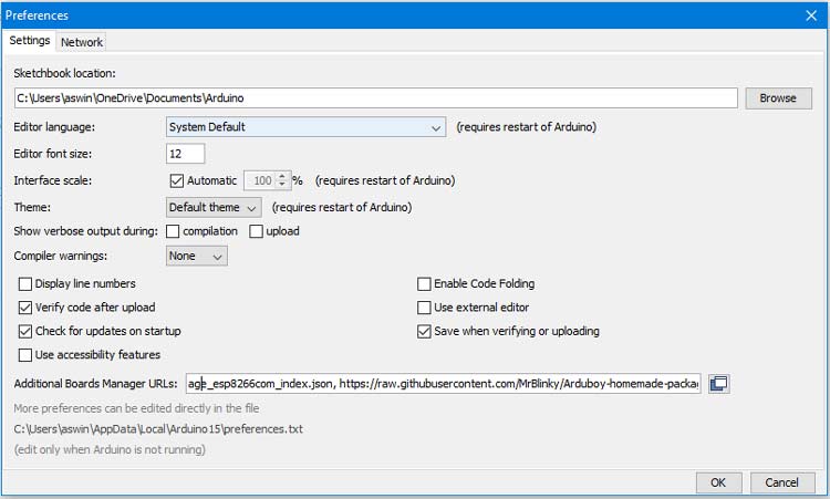 Arduino IDE Setup