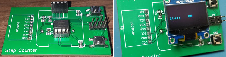 Attiny85 Step Counter 