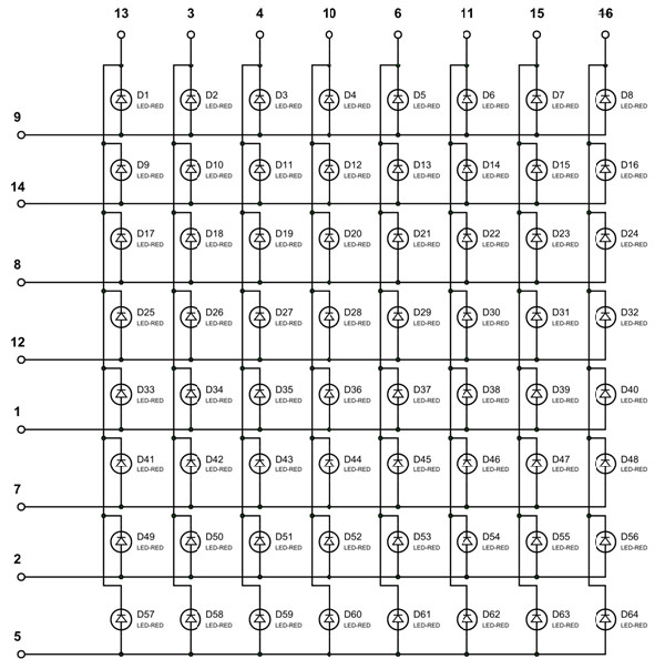 Dot Matrix Display Circuit