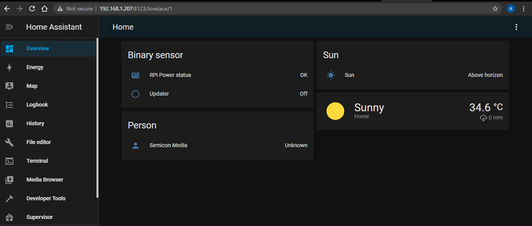 Home Assistant Dashboard