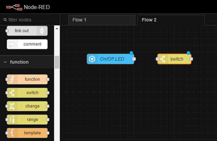 Home Automation Flow in Node-Red