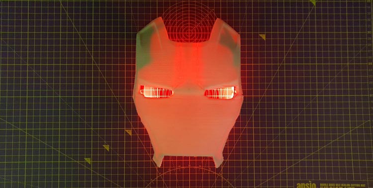 Ironman Faceplate Wall Light