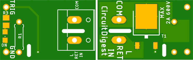 Solid Sate Relay using TRIAC – PCB Design 