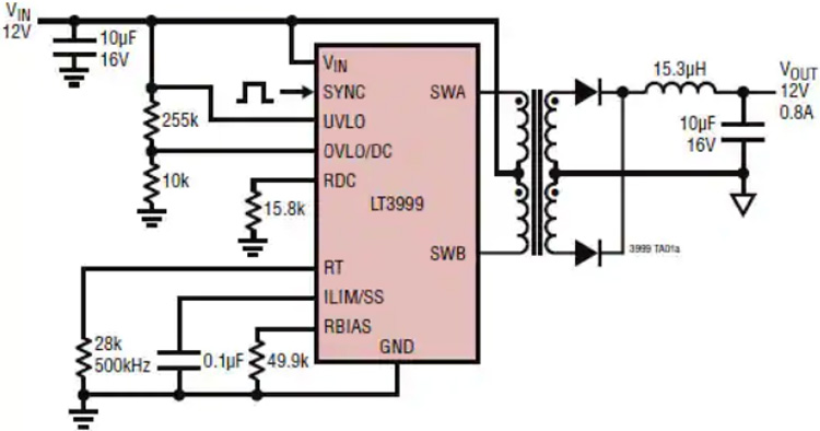 Push-Pull Converter using LT3999