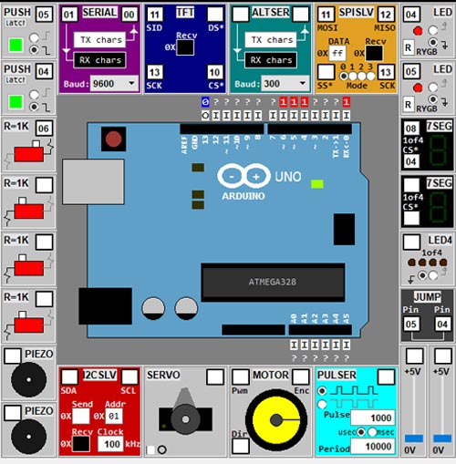 UnoArduSim Lab Bench Pane