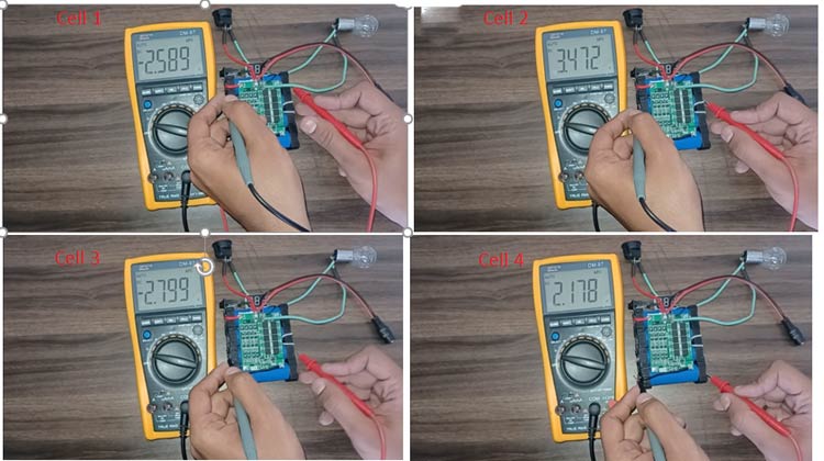 Cells Different Potential at not charged battery